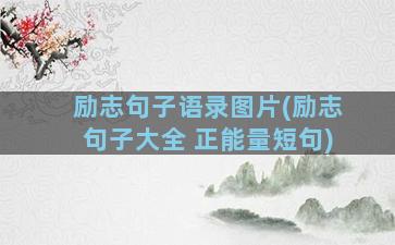 励志句子语录图片(励志句子大全 正能量短句)